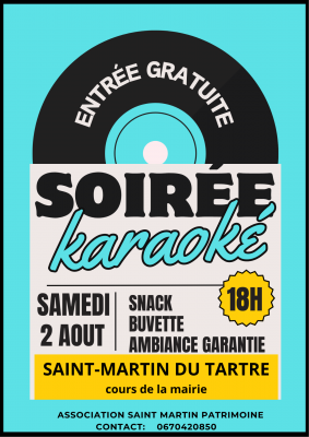 Affiche soirée karaoké